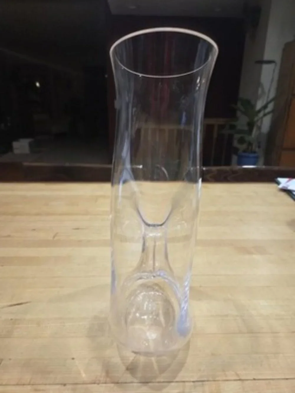 Lenox Tuscany Classics Pierced Crystal Pitcher Clear Donut Hole Decanter 12